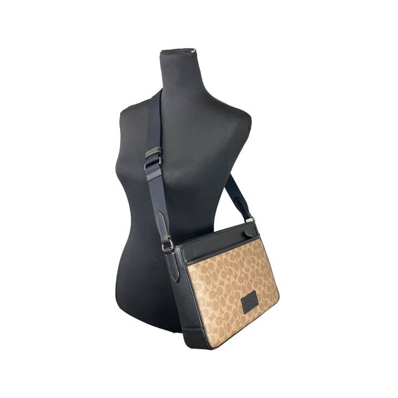 NEW Coach District Signature Print Leather & Canvas Crossbody Bag Mens Bag - Picture 4 of 8